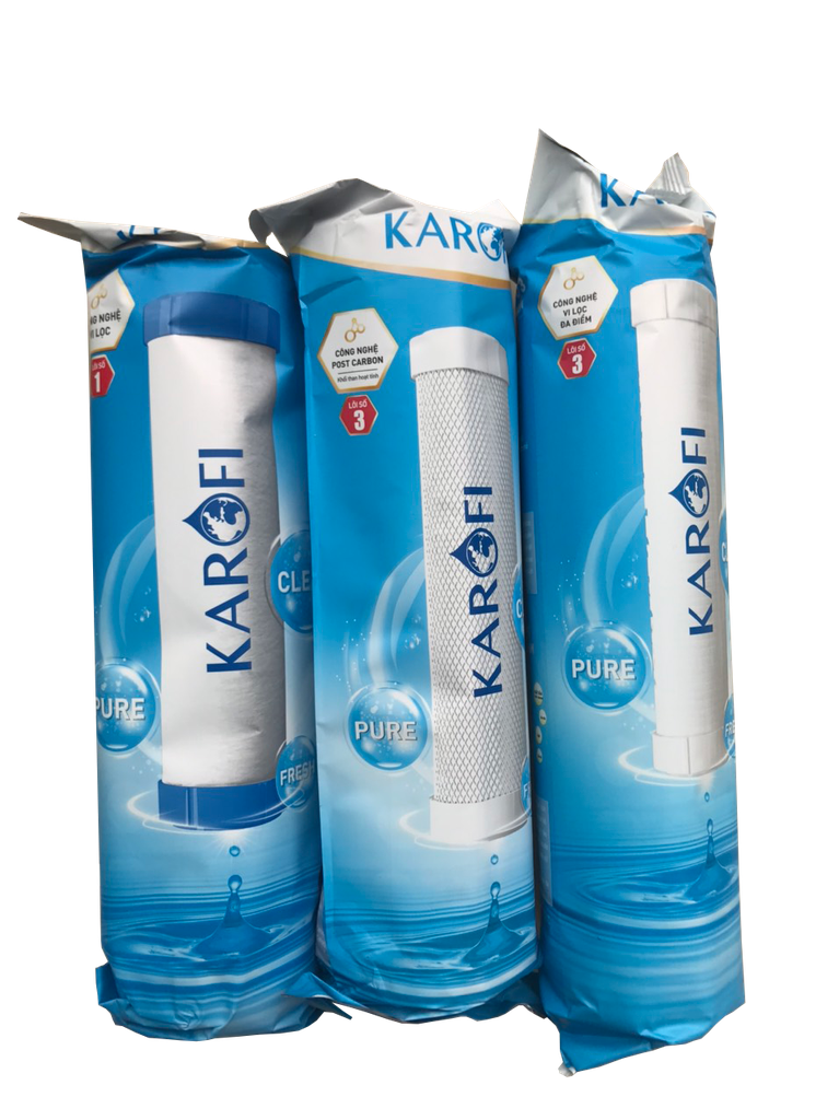 Bộ 3 lõi lọc nước 123 Karofi chính hãng