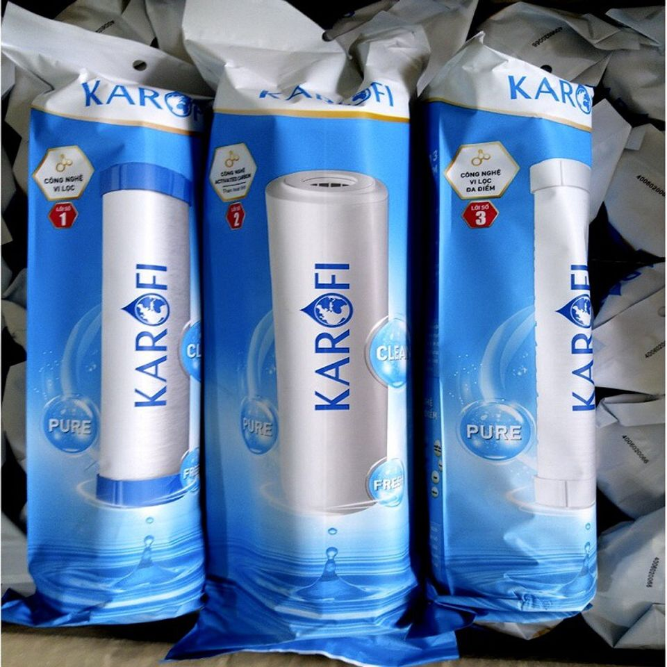 Bộ 3 lõi lọc nước 123 Karofi chính hãng